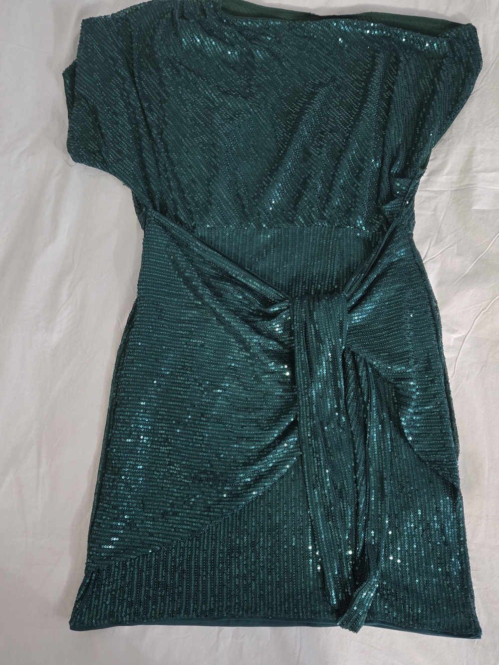 Grace Karin Emerald Green Sequin One-Shoulder Cocktail Dress - Picture 10 of 12